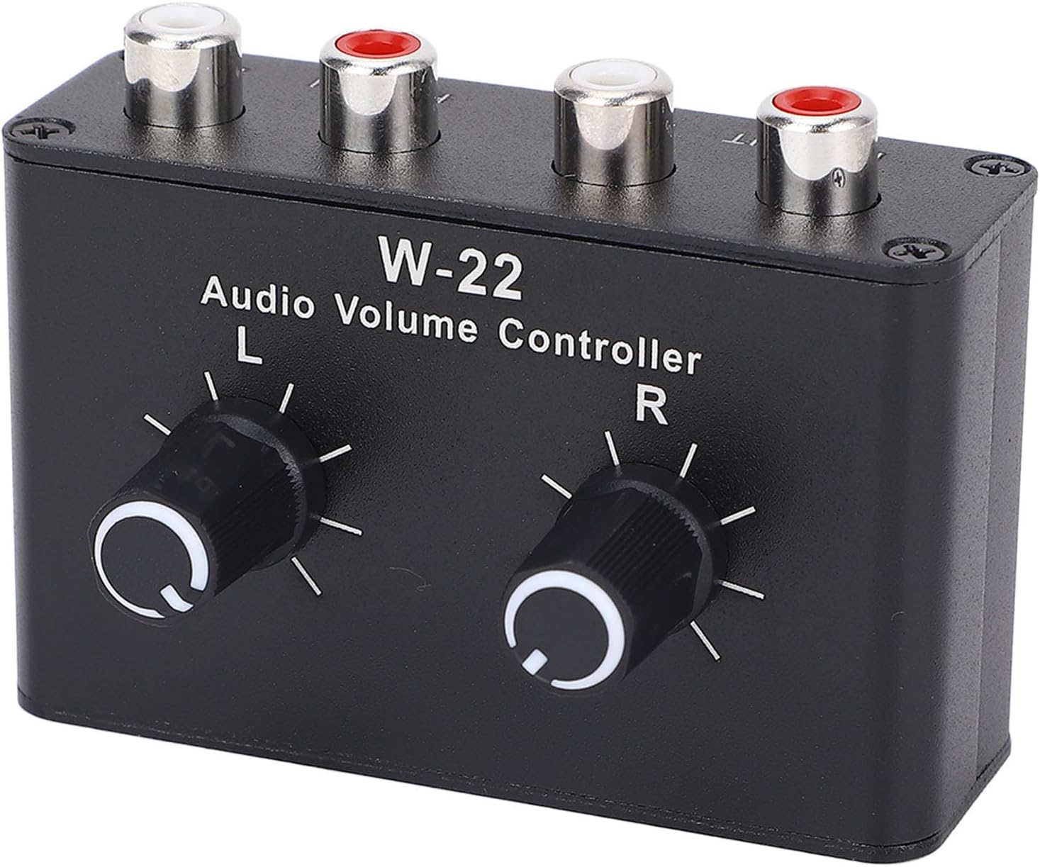 Generic 3.5mm Volume Control Box Attenuator Knob for Stereo Sound Enthusiasts Aluminum Alloy Black