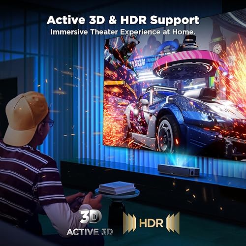 Miniatura 4 de NothingProjector - Pantalla de proyector, 100 pulgadas, luz ambiental de techo que rechaza ALR, marco fijo 4K Ultra HD 169, pantalla de proyección