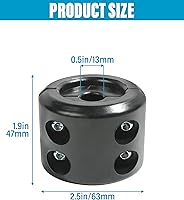 Vista 2 de Zlirfy Tapón de goma para cabrestante para cable, tapón de goma con tornillos y tuercas de acero inoxidable, tapón de gancho de goma con llave