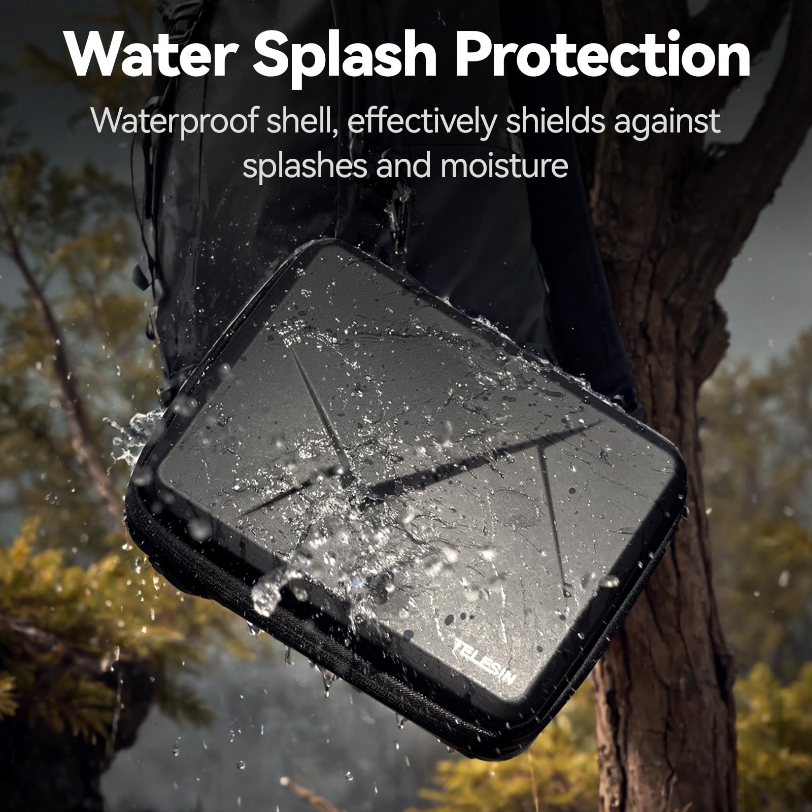 TELESIN Étui de Transport pour DJI Action 5/4/3, Coque Rigide étanche de Voyage pour DJI Osmo Action 5 Pro/Action 4/Action 3, Sac Portable pour caméra d’Action, Accessoires pour caméra d’Action