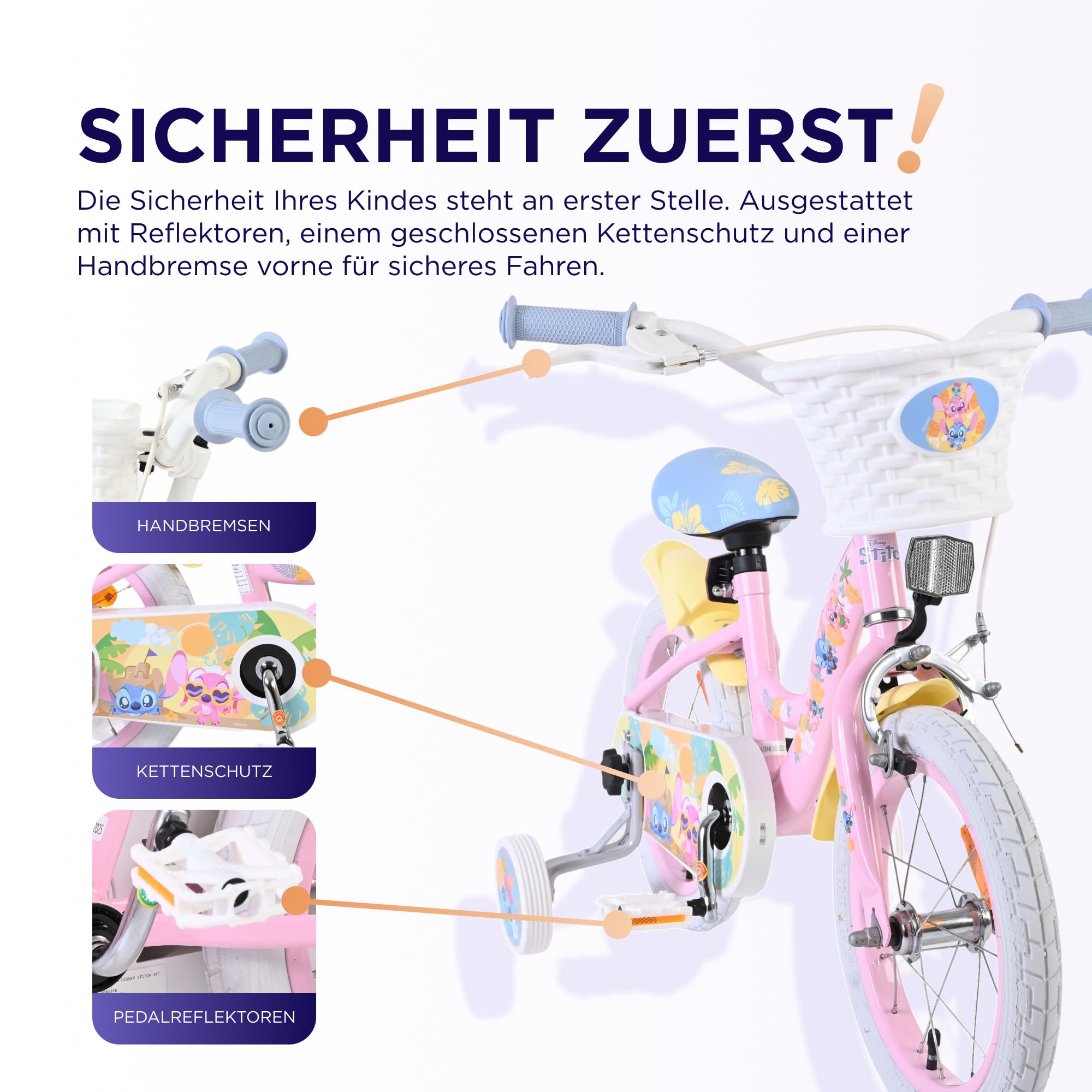 Volare Kinderfahrrad 12, 14, 16 Zoll für Mädchen und Jungen 3–6 Jahre – Offiziell Lizenziert mit Charaktermotiv – Stützräder, Rücktrittbremse und Handbremse