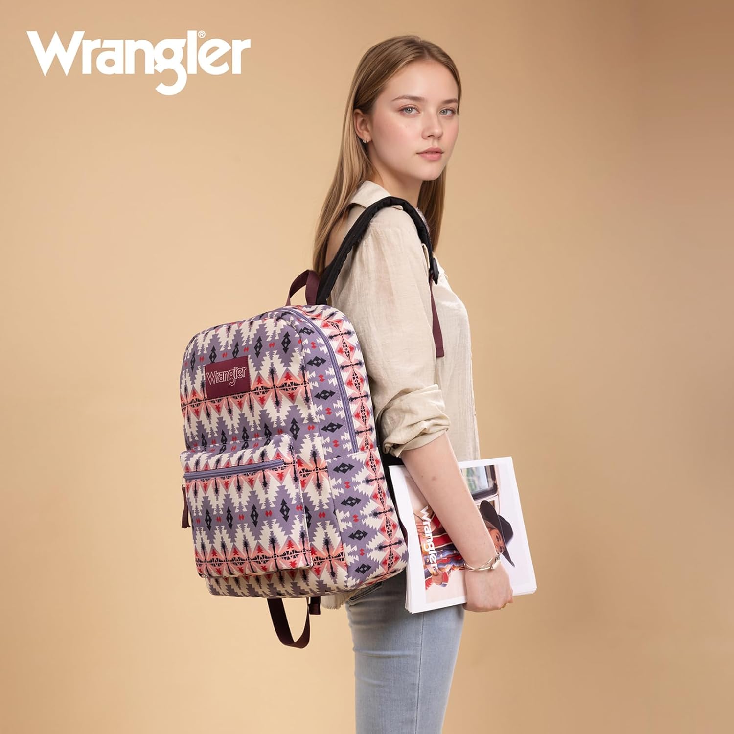 Montana West Wrangler Lightweight Backpack for Women Water Resistant 800D Casual Daypack for College, Commute, Travel & Gym - Image 2