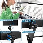 Mdvora 1 Pack Sheet Music Stand, Standard Version Music Sheet Stand Portable Folding with Carry bag for Guitar, Ukulele, Violin Players