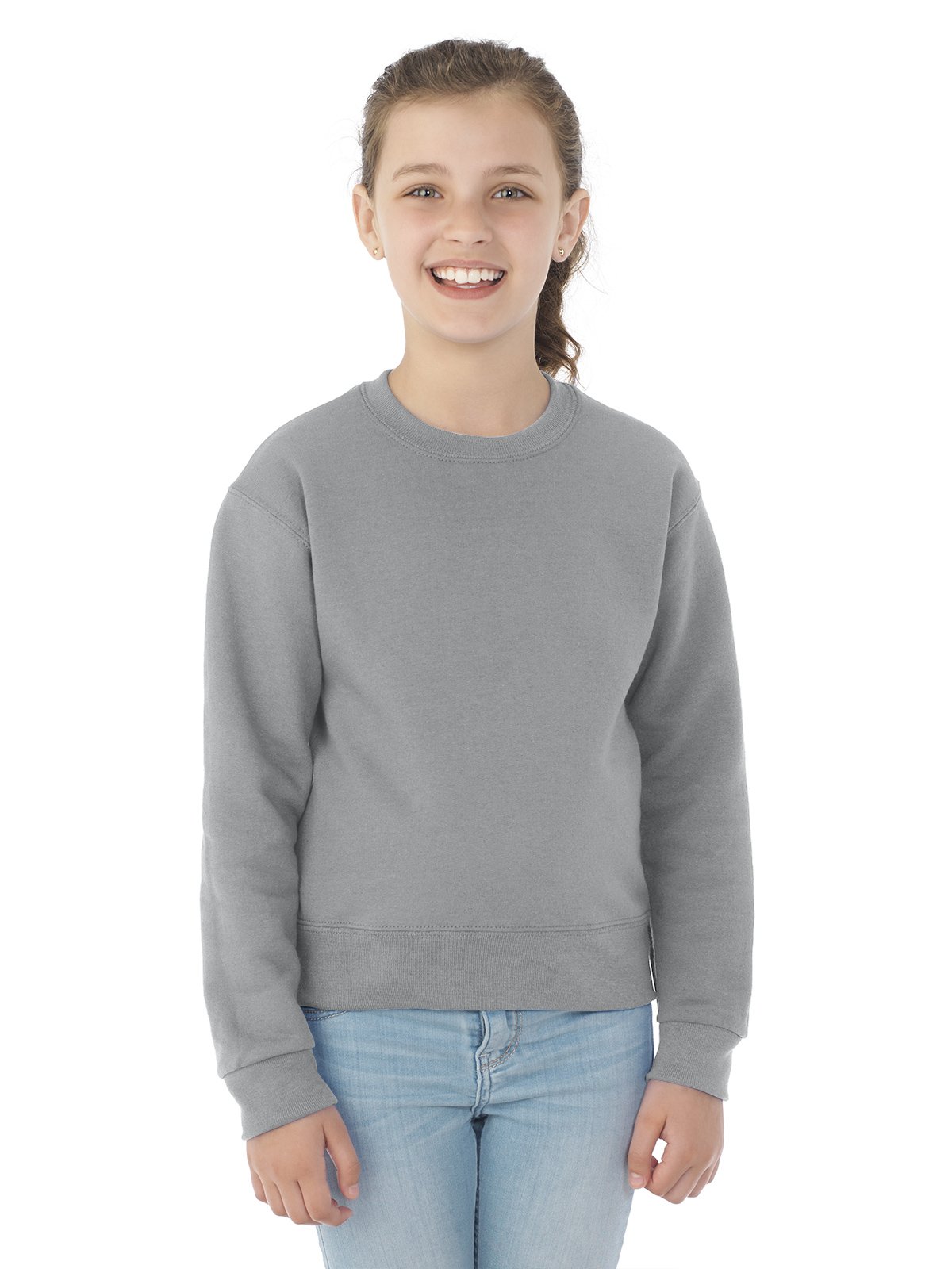 Jerzees Big Boys NuBlend Seamless Ribbed Crewneck Sweatshirt