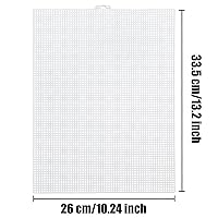 Vista 3 de 4 piezas de 7 hojas de lona de plástico transparente de malla para proyectos de manualidades, bordado, divisor de peceras, proyectos de punto