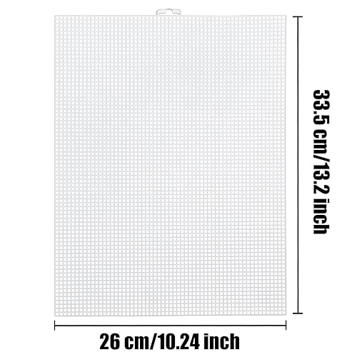 Miniatura 2 de 7 piezas, 7 hojas de lona de plástico transparente para proyectos de manualidades, bordado, divisor de peceras, proyectos de punto y ganchillo (13.2