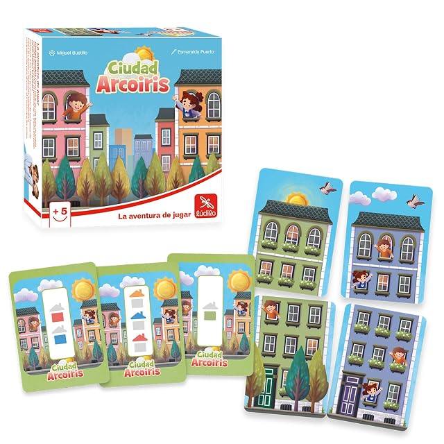 Ludilo - Ciudad Arcoiris | Juegos Educativos Niños 5 Años O Más | Juegos De Mesa Niños | Juego Cartas 15 Min | Regalo Niño 5 Años Y Niñas | Juego De Mesa Infantil