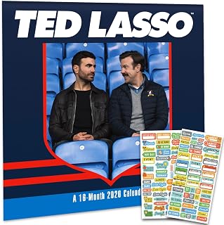 Ted Lasso Calendar 2026 - Deluxe 2026 Ted Lasso Wall Calendar Bundle with Over 100 Calendar Reminder Stickers (TV Show Gifts, Office Supplies)