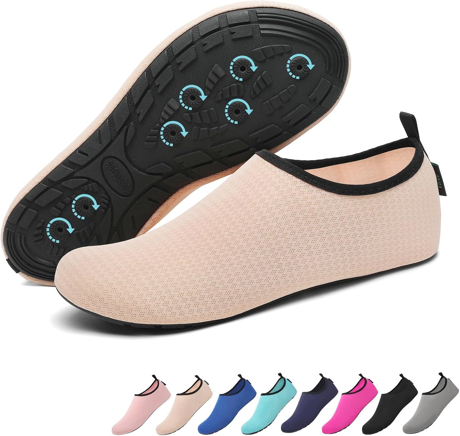SAGUARO 7 Drainage Holes Quick-Drying Non-Slip Bathing Shoes for Men Women Size 36-47