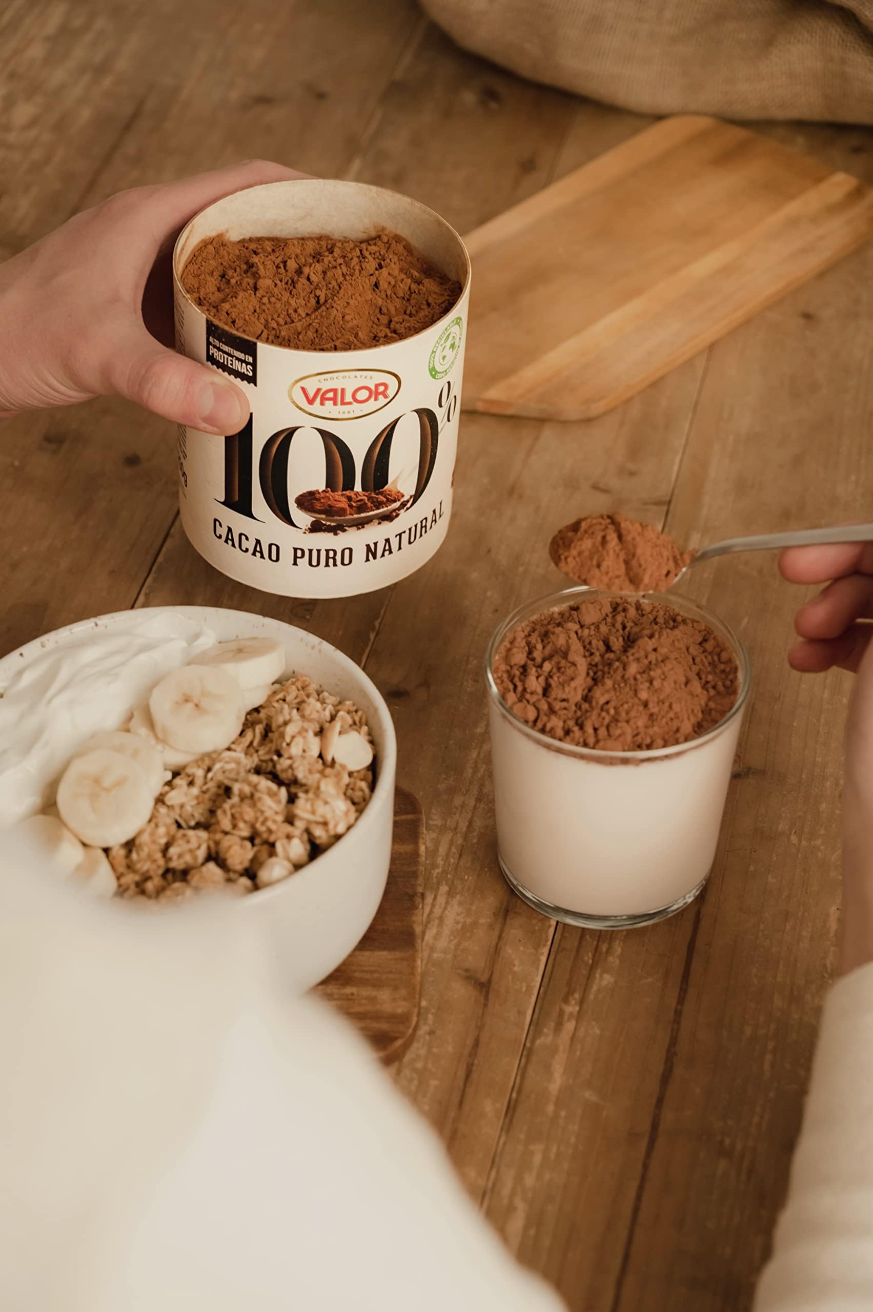 cioccolato a la taza valor 100% cacao 250 gr