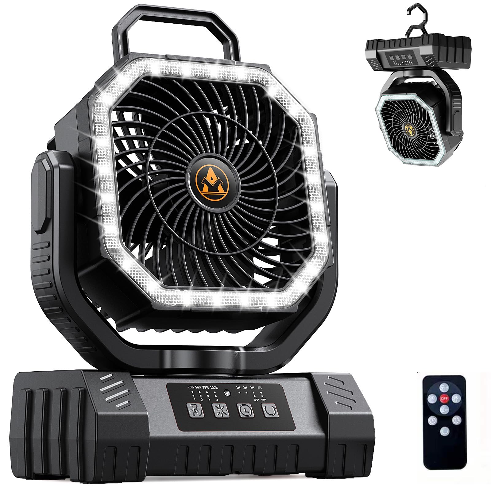 DABOUHORS 20000mAh Camping Fan with LED Lantern