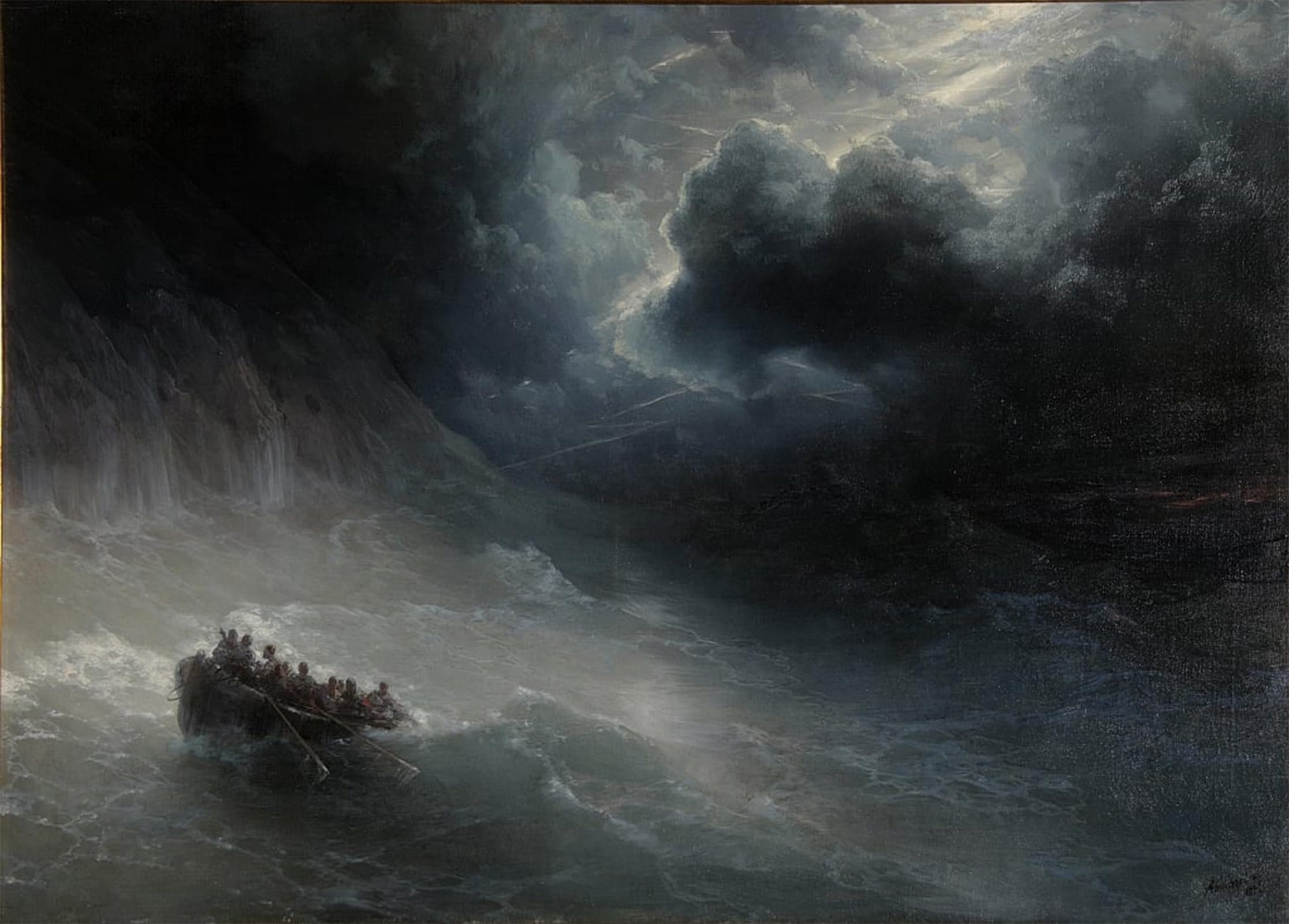 Affiche Rage of Elements d'Aivazovsky impression sur toile moderne 60x90cm - 5