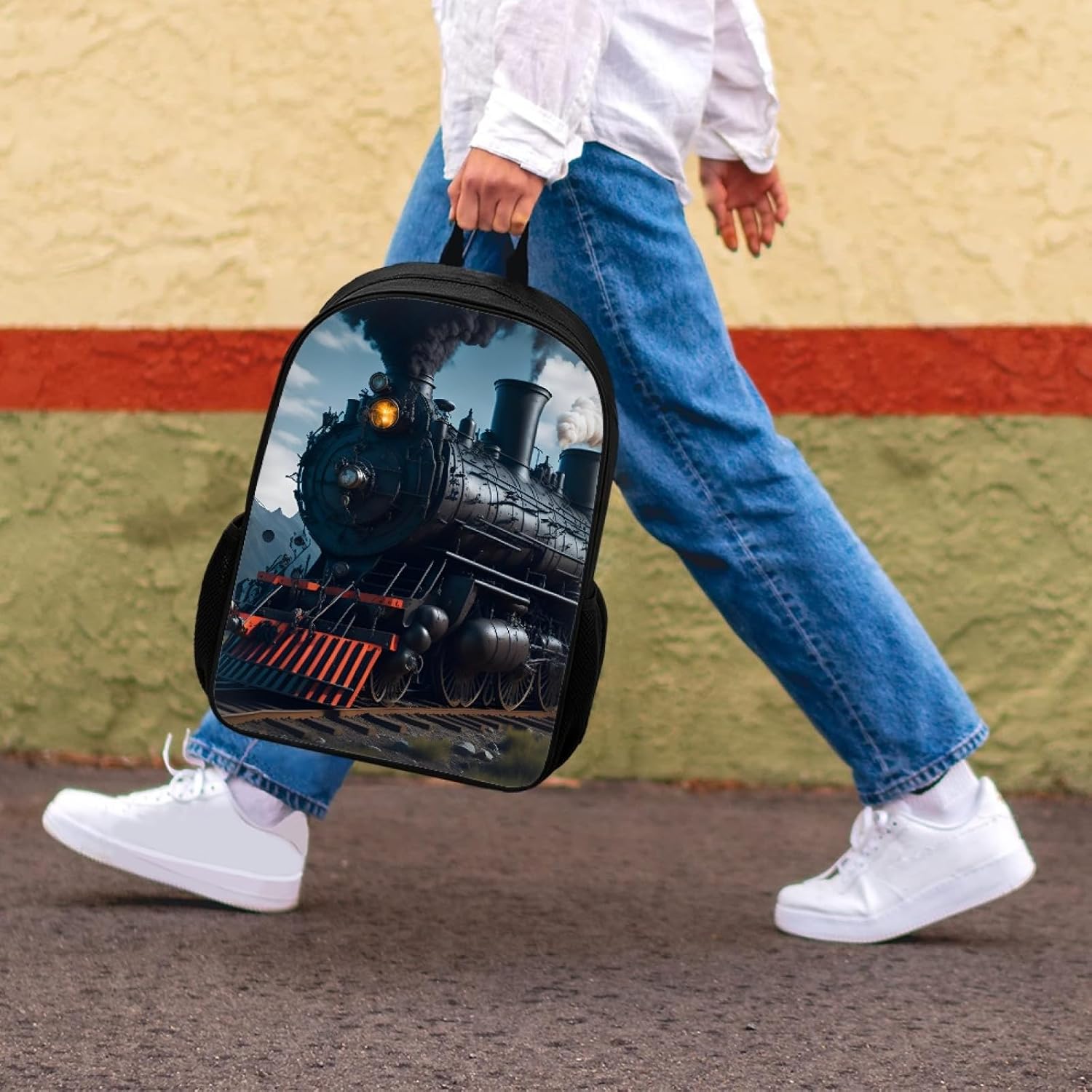 Train School Backpack Lightweight Laptop Backpacks Large Capacity 1 Main Compartment Outdoor Bookbag for Kids Boys Girls (Color5)