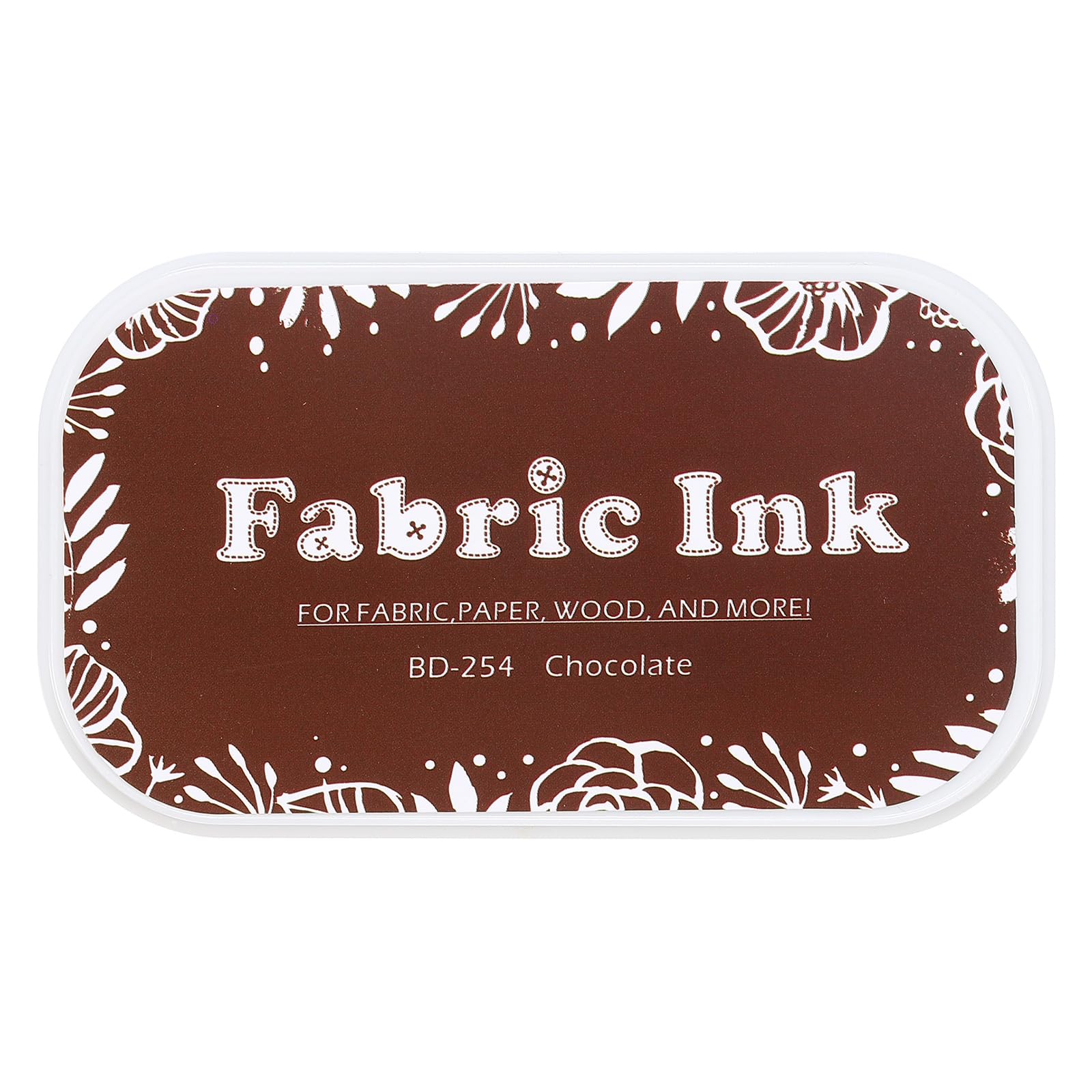 sourcing map Ink Pads for Stamps, 3.7x2.2 Inch Fabric Ink Pad for Cloth, Wood, Paper, Fingerprint, DIY Card Making, Brown