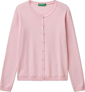 Maglia Coreana M/L 1091d5558 Suéter cárdigan, Rosa, S para Mujer
