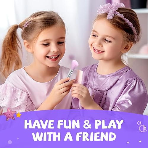 Miniatura 7 de Kit de maquillaje para niñas  Juguetes ULOVEME Girl de 6 a 8 años  Cosmético real lavable, seguro y no tóxico, juego de maquillaje para niñas