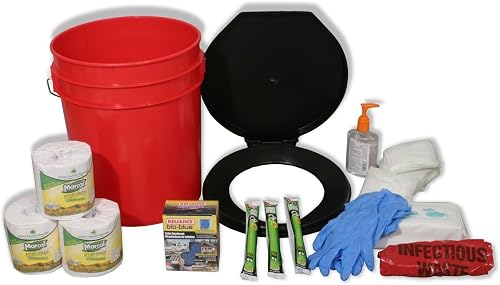 71641 Ready America Lockdown Toilet Bucket Kit, 4-10 Persons
