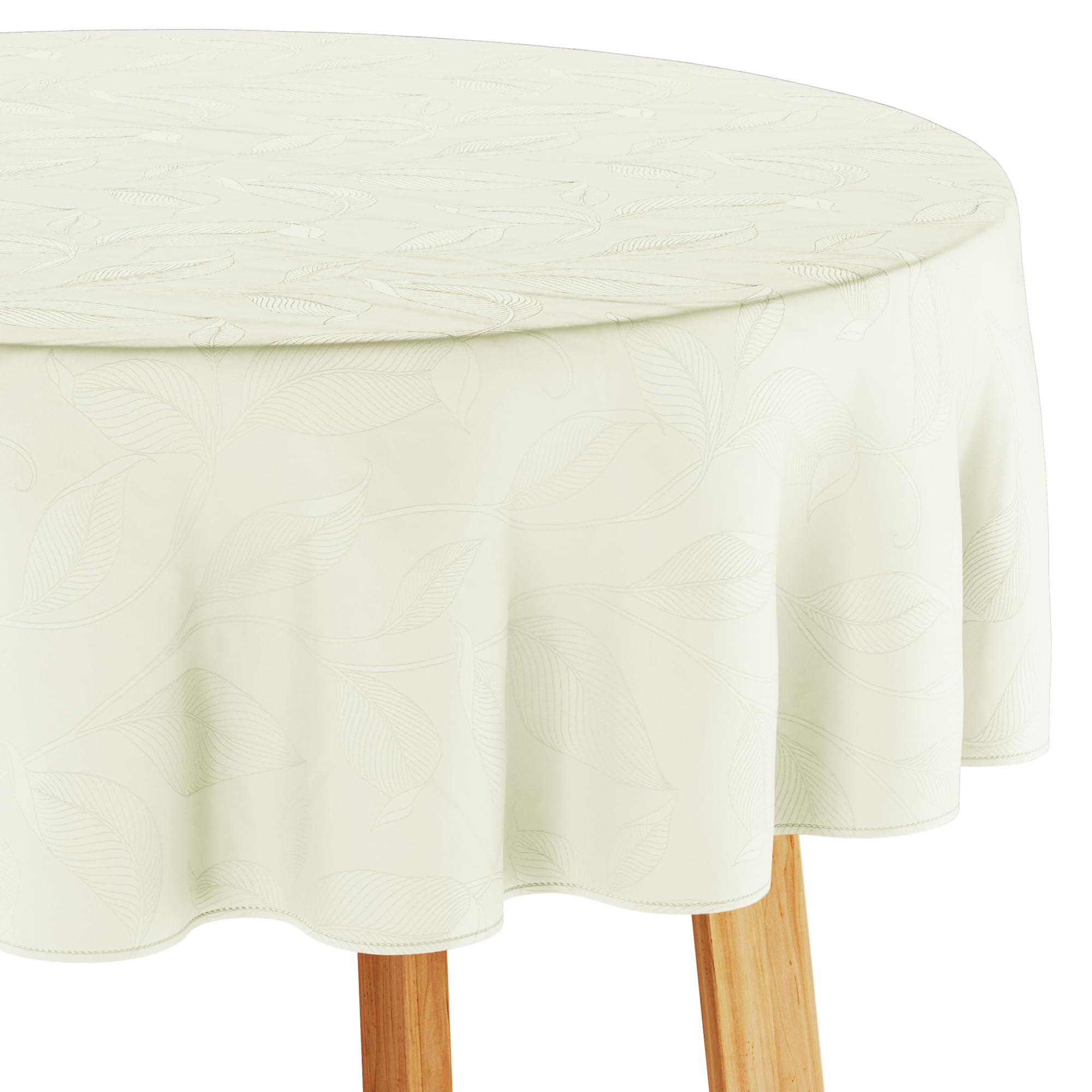 Tovaglia Ovale Filumi 140x200cm - Motivo Jacquard Elegante, Impermeabile Per Interni Ed Esterni - Foto 7