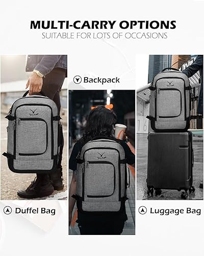 Miniatura 8 de Hynes Eagle Mochila de viaje 40L aprobada para vuelo, mochila de mano para hombre, gran cabina, fin de semana, mochila para computadora portátil,