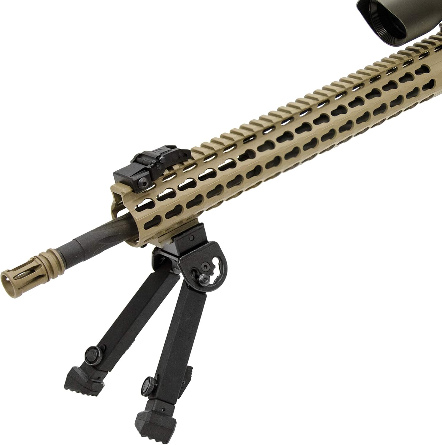 UTG Rubber Armored Full Metal QD Bipod, Height 6.0"- 8.5", Black