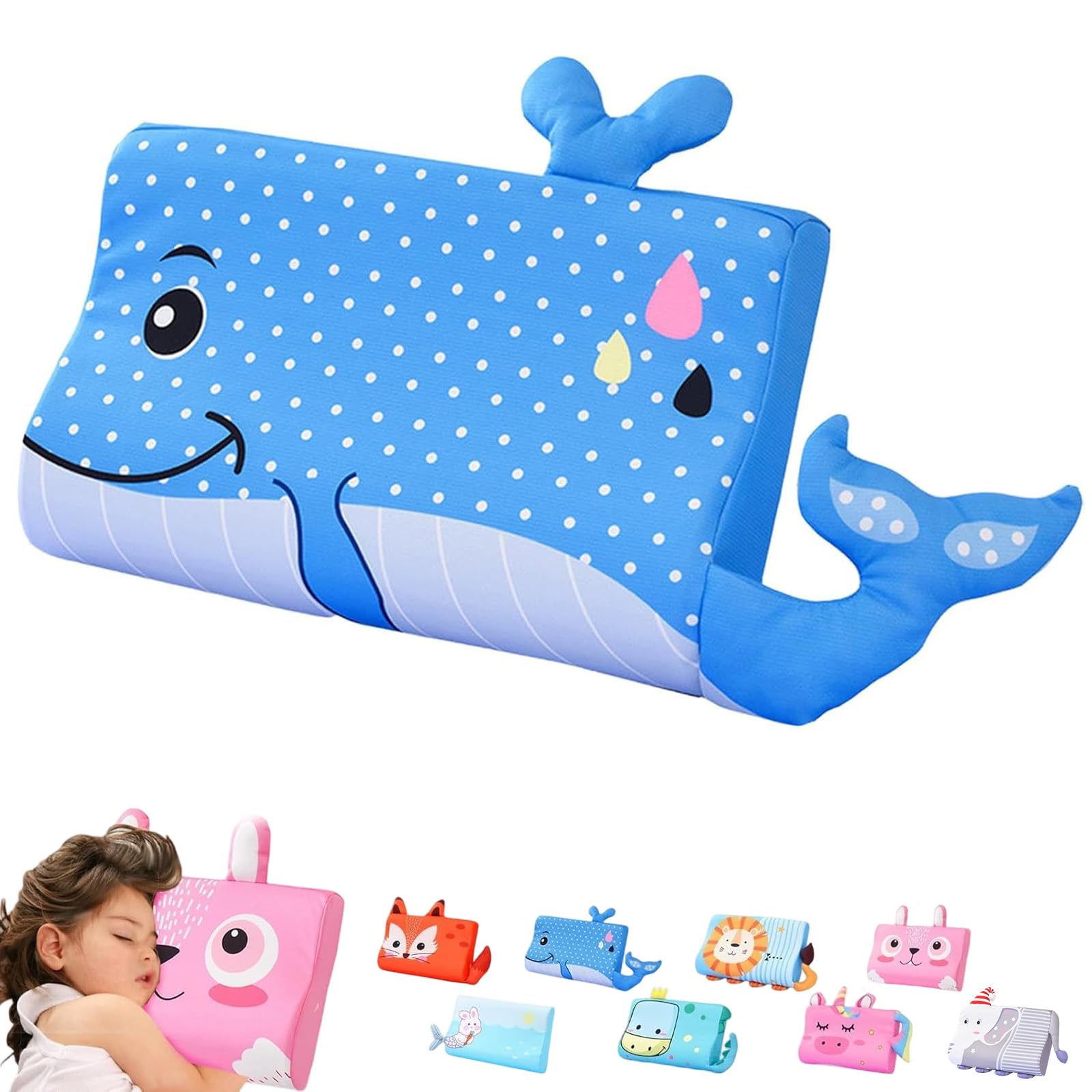 Snrtevu Boys I Sensory Pillow, Slumber Kiddies Pillow, Slumberkiddies - The Sensory Pillows For Better And Healthier Sleep, Animal Design Child Pillows For Girls (,50 * 30(Ages 6+))