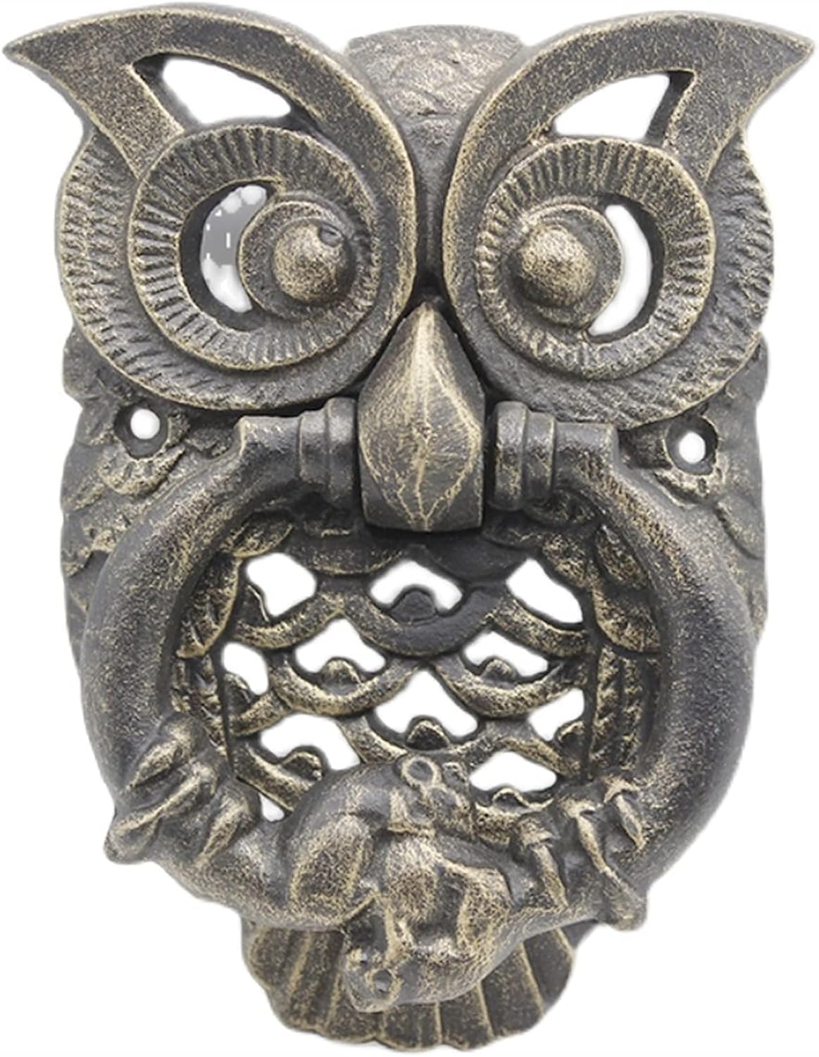 Outdoor Vintage Vintage Front Door Knockers European American Industrial Cast Iron Retro Craft Owl Antique Door Knocker Courtyard Door Knob Door Handle