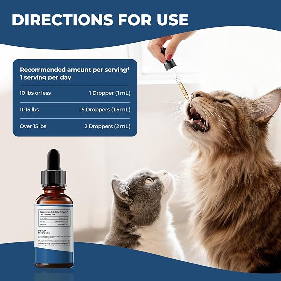Thyroid Support for Cats, Appetite Stimulant & Weight Support Herbal Drops