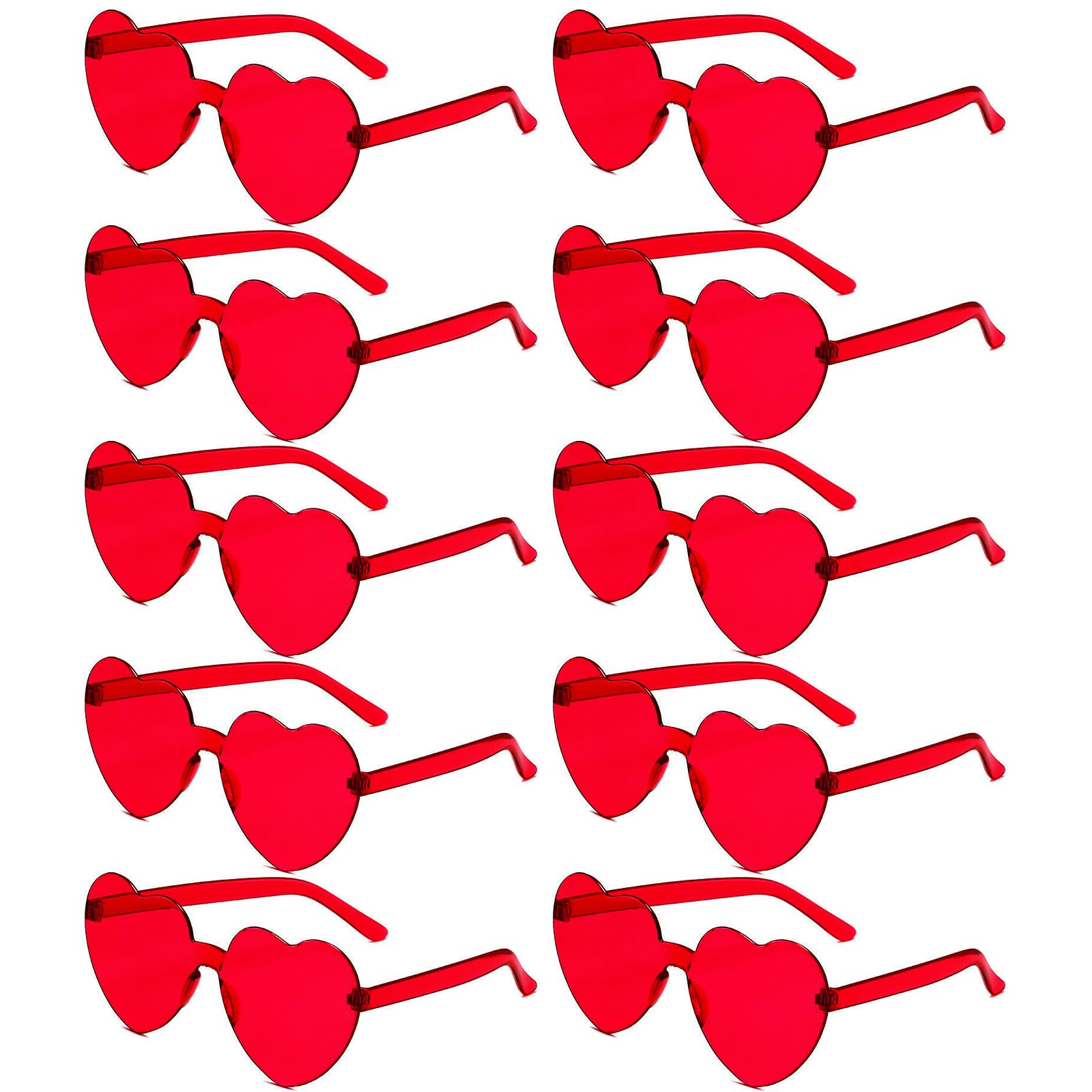 AEAHALY Heart Sunglasses for Women and Men Rimless Heart Shaped Sunglasses Bachelorette Bride Party Accessories