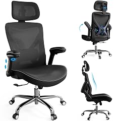 Ergalithic Ergonomic Office Chair-Computer X-Shaped Chair Mesh PU Leather with Adjustable Lumbar Support-Executive Desk Chair High Back with