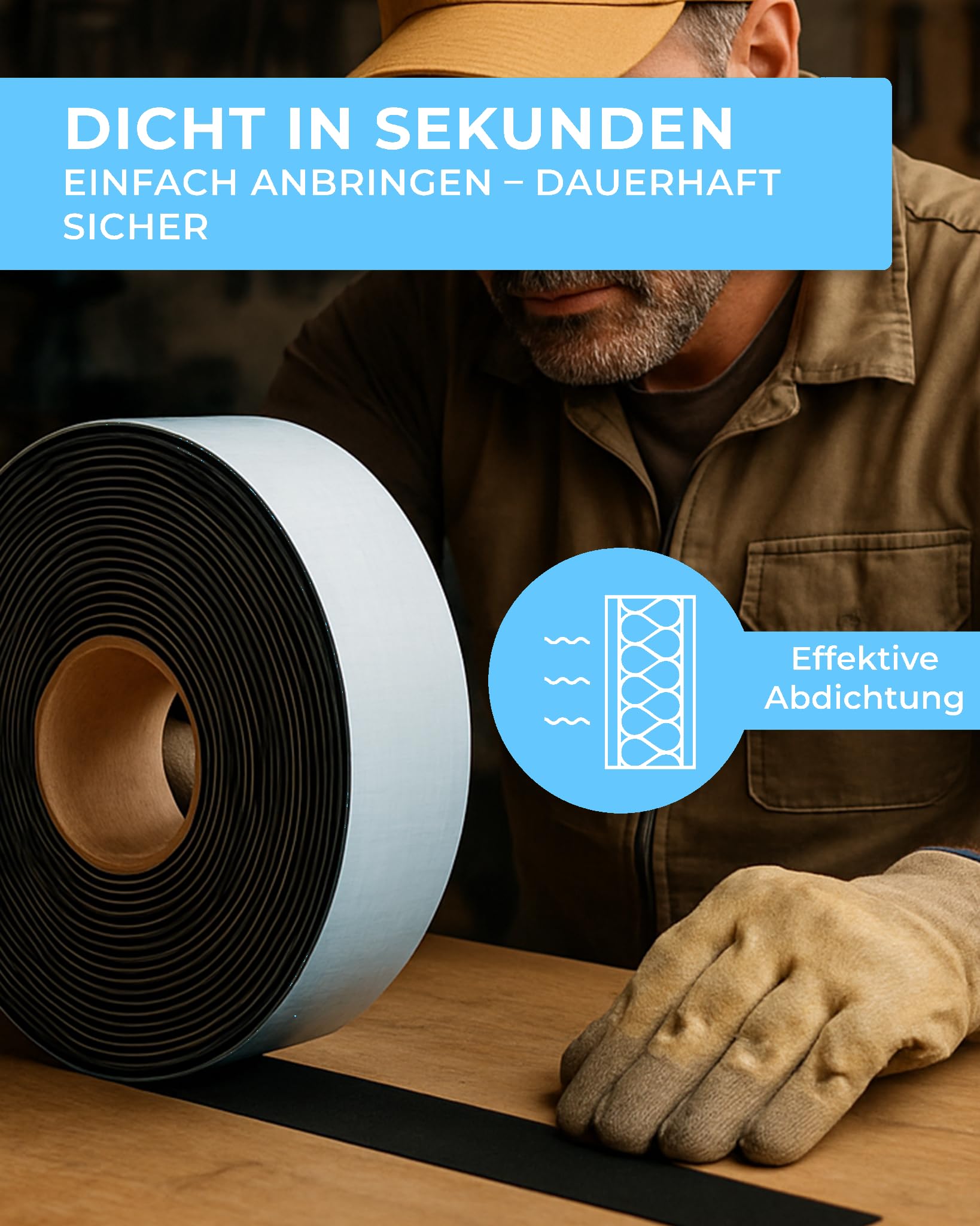 Moosgummi 4-20cm breit 10mm dick 1 bis 10m lang mit einseitiger Klebeschicht Zellkautschuk EPDM Gummidichtung Bodenbelag (BxH 8cmx10mm, 8m)