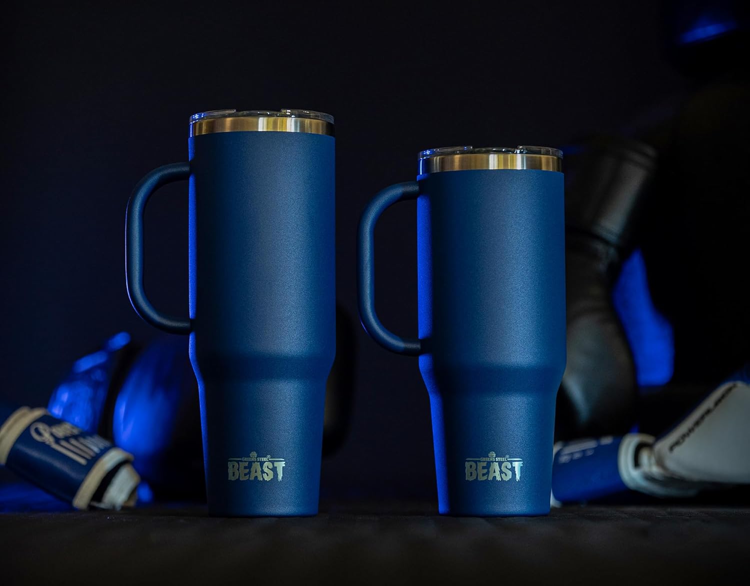 Beast 50 oz Tumbler with Handle Stainless Steel Vacuum Insulated Coffee Ice Cup Double Wall Travel Flask (Royal Blue) - Image 7