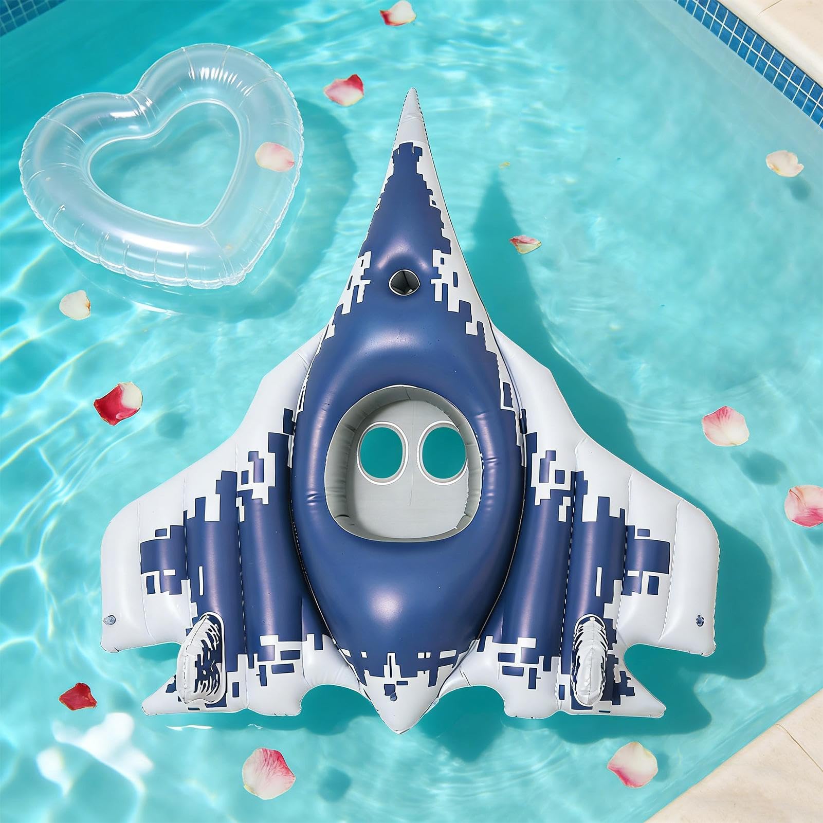 Poolspielzeug für und Mädchen, aufblasbar, in Form eines Flugzeugs, zum Schwimmen, für und Mädchen, Haus, Outdoor, See, Fluss, Garten