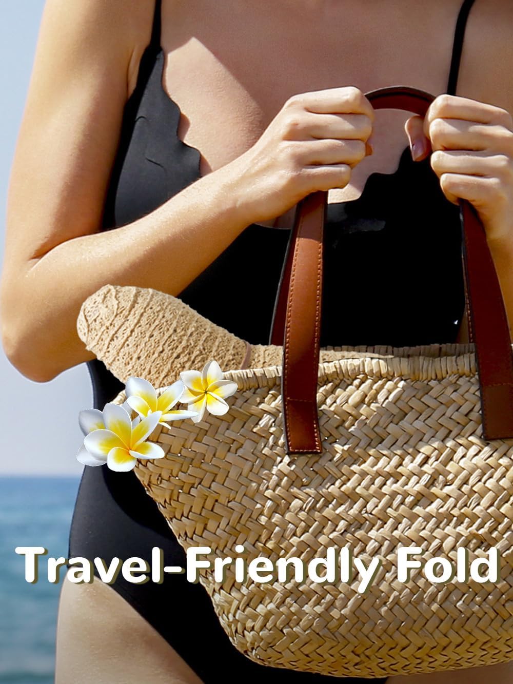 Sun Beach Hats Women Floppy Summer Sunhat with Wide Brim Packable Foldable Travel Accessories - Image 6