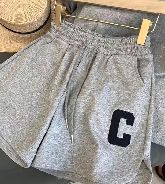 [ASARANS] 上下セット セットアップ レディース 半袖 ショートパンツ Tシャツ パンツ 夏 ルームウェア スポーツウェア 大きいサイズ 楽ちん カジュアル - 5
