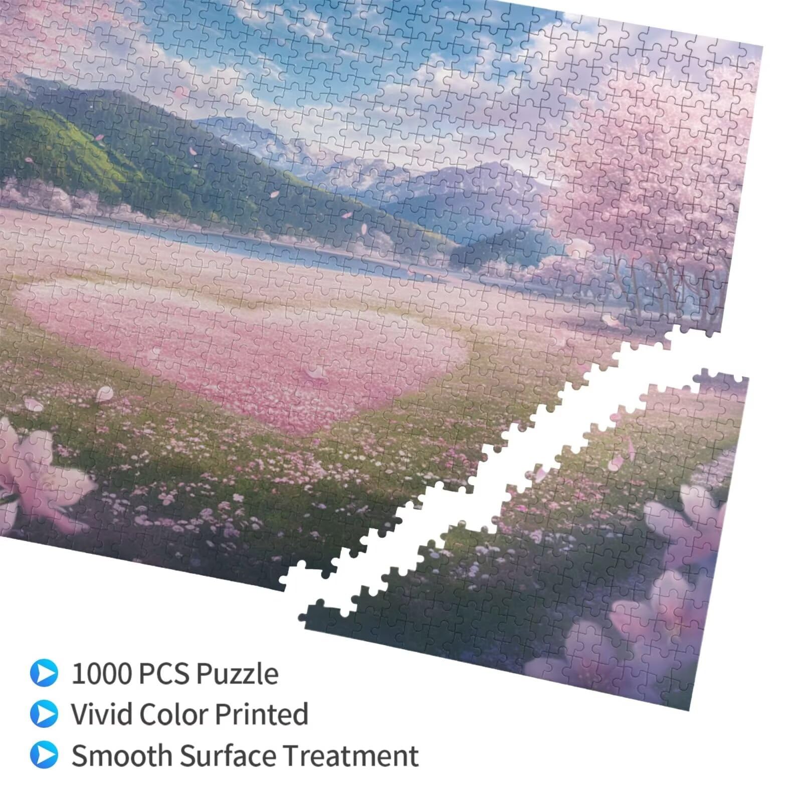 Puzzles Paisaje 1000 Adultos, Puzzle Montaña con Cajas y Cartel, Juego Clásico de Puzzle Arte para Entretenimiento Adultos, Regalos de Decoración del Hogar para Pasatiempos Creativos de Mujeres 2T-882