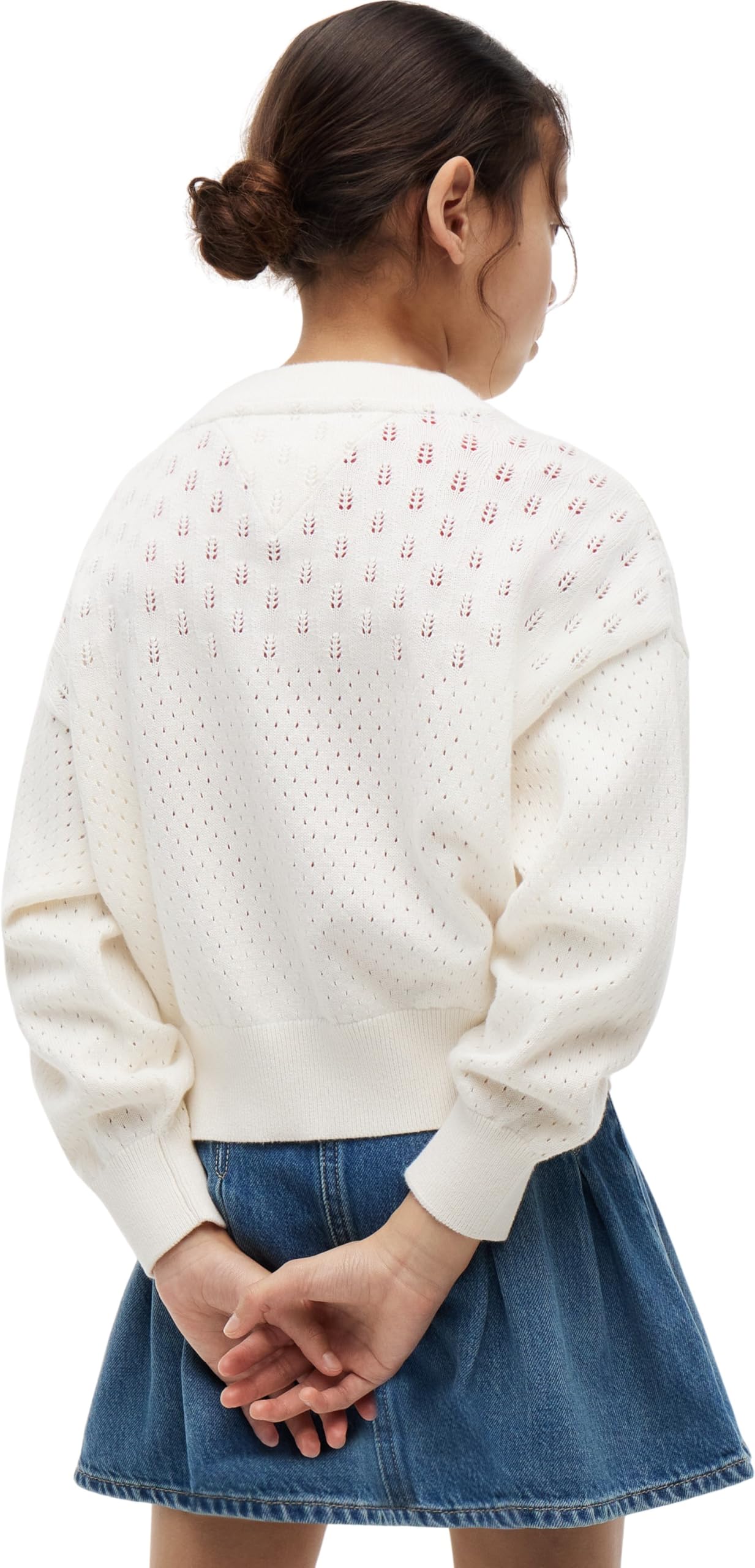 Tommy Hilfiger Unisex Kinder Pointelle Cardigan Kg0kg09503 Andere Pullover (1er Pack)