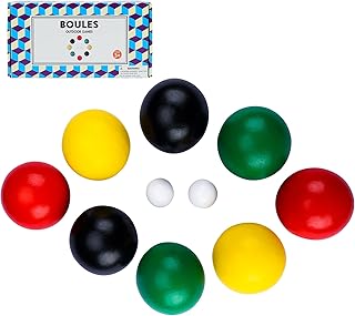 Offelec 70mm Bocce Ball Set with 8 Bocce Balls, 2 Pallinos for Kids Outdoor Lawn, Backyard & Beach Games - Family-Friendly Wooden Bocce Ball Game Set for Kids, Teens, Beginners (2-8 Players)