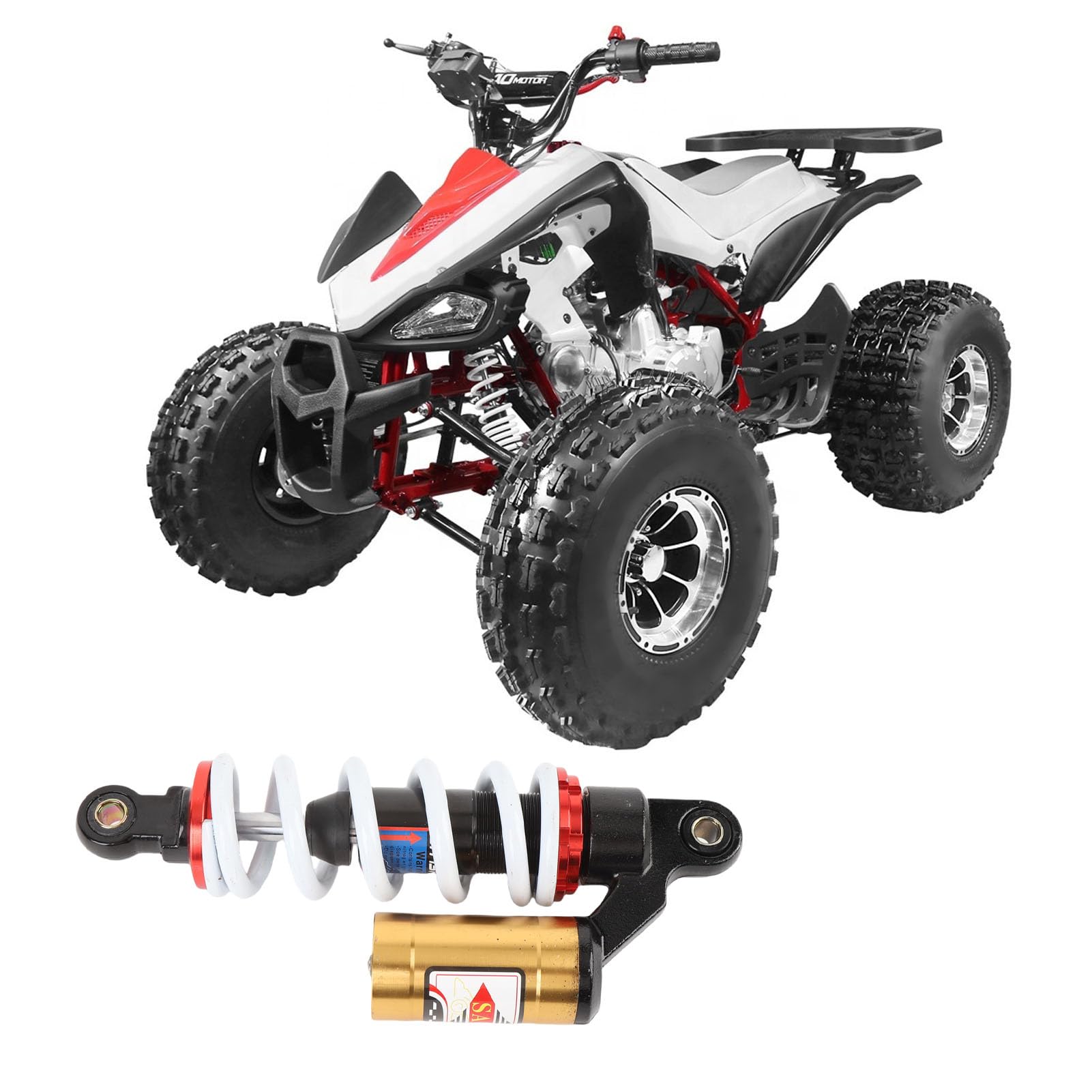 CHICIRIS Amortiguador, Amortiguador de Suspensión de Resorte Ajustable de Servicio Pesado de 250 Mm de 250 Mm para Bicicleta de Tierra ATV GO KART Scooter