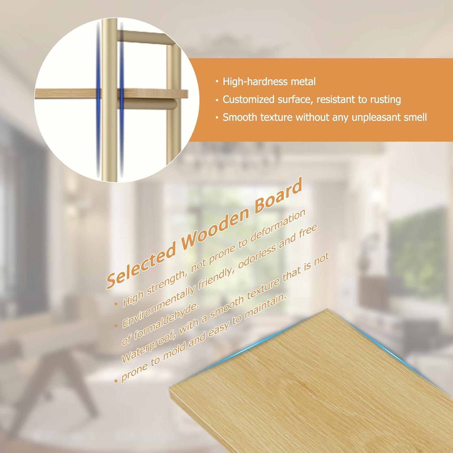 Ludatido 72" Bookshelf with Fireplace, Large Arched Bookcase Modern Tall Broad Book Shelves Book Case with Arched Metal Frame for Living Room Bedroom Home Office Natural Oak