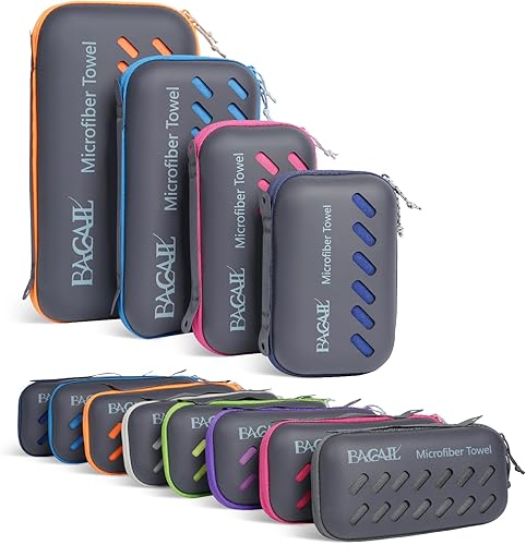 BAGAIL - Toalla de microfibra perfecta para deportes, viajes y playa Secado rápido, muy absorbente, ultracompacta. Adecuada para campamento,