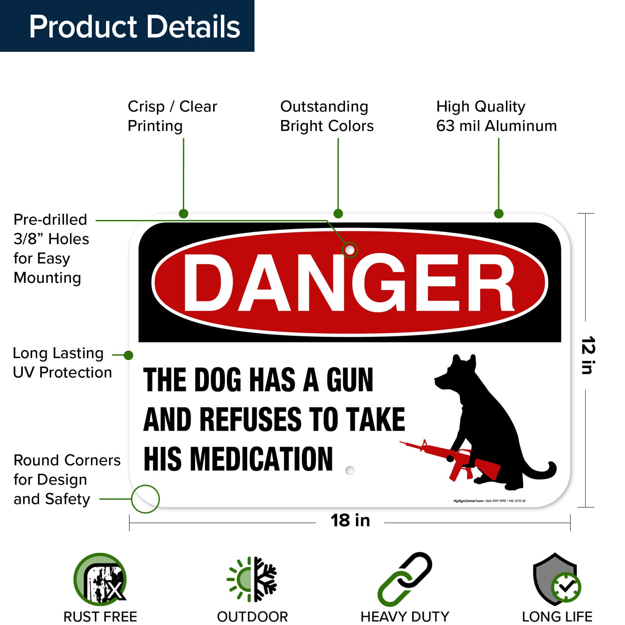 Amazon.com : Danger The Dog Has A Gun And Refuses To Take His