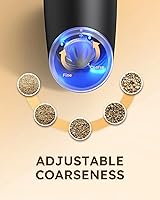 Vista 6 de Sangcon Gravity - Juego de molinillos eléctricos de sal y pimienta agitadores MEJORADO capacidad XL de 9 onzas, funciona con pilas, rellenable