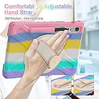 Vista 4 de BATYUE Funda para Samsung Galaxy Tab S9 FE de 10.9 pulgadas 2023, Tab S9/S8/S7 de 11 pulgadas (2023/2022/2020), con soporte giratorio y correa