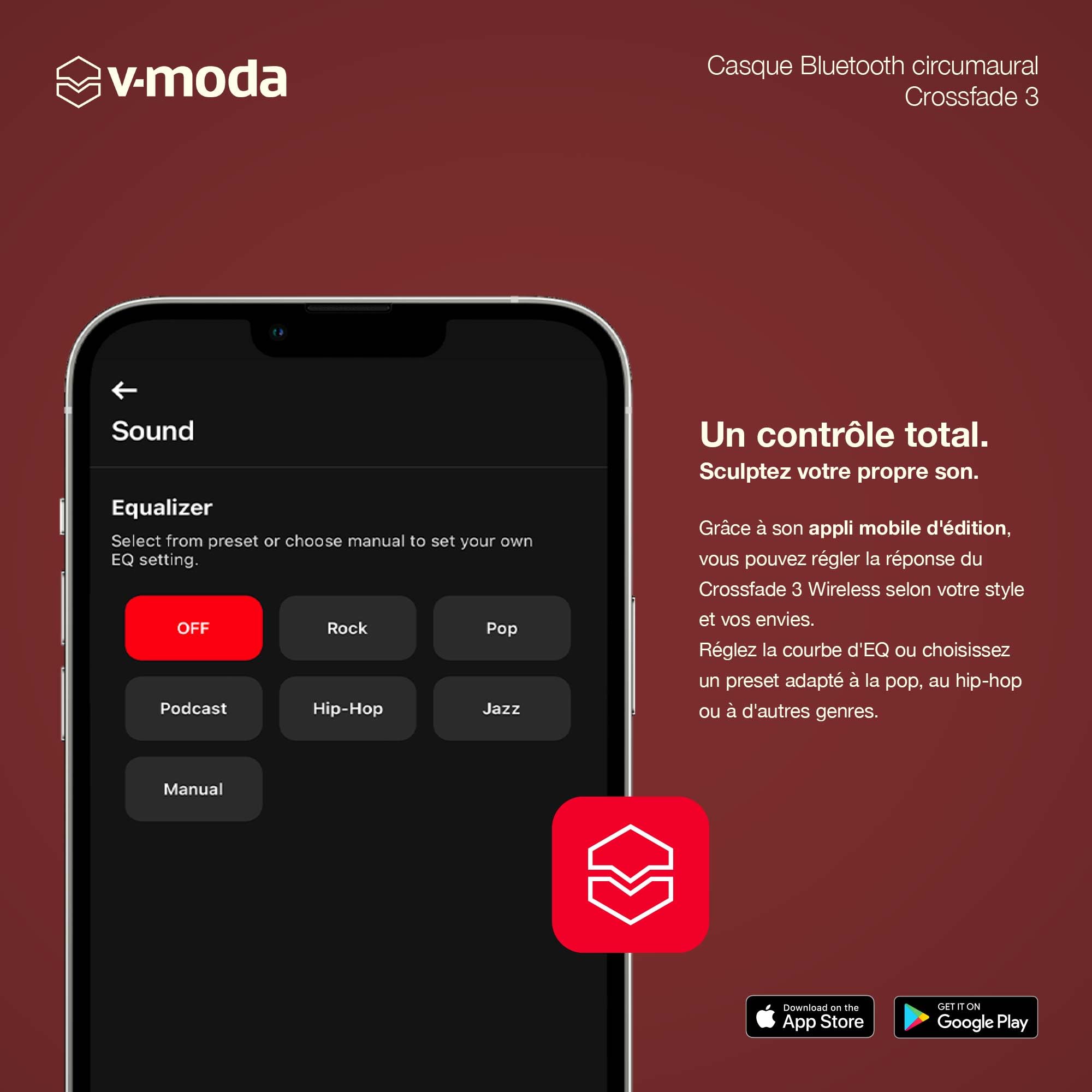 Crossfade 3 V-MODA | Le Casque Filaire circumaural favori des Meilleurs DJs | Un Son Punchy idéal pour l'ambiance survoltée des Clubs – Bronze Noir