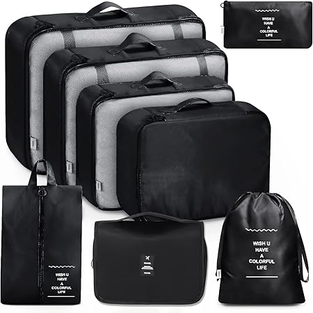 MURISE 6-teilige Compression Packing Cubes - Koffer-Organizer Set