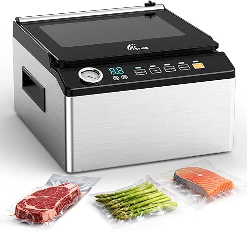 Chamber Vacuum Sealer, 230W Powerful Vacuum Packing Machine with 6.8QT/6.4L