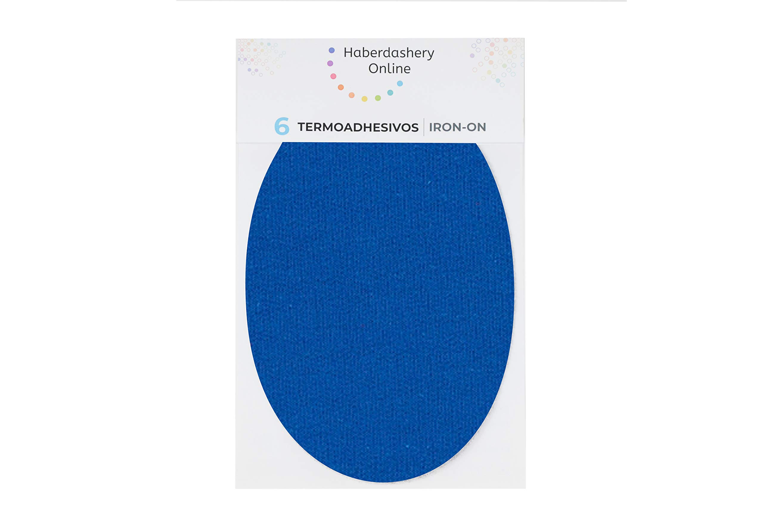 Iron-on Patches for Tracksuits and Sportive Clothing | 6 Elbow or Knee Patches 13,9 x 9,3 cms. Color: Royal Blue