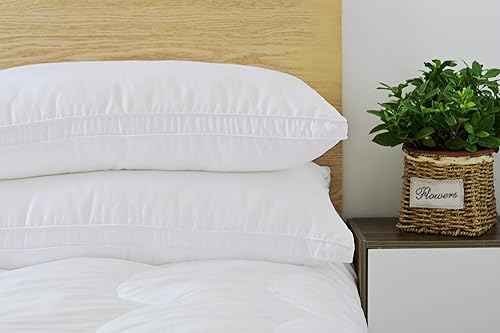 Miniatura 2 de MAPLE DOWN Almohadas estándar para dormir, almohadas de cama, paquete de 2 almohadas alternativas de calidad de hotel, almohadas para dormir de lado