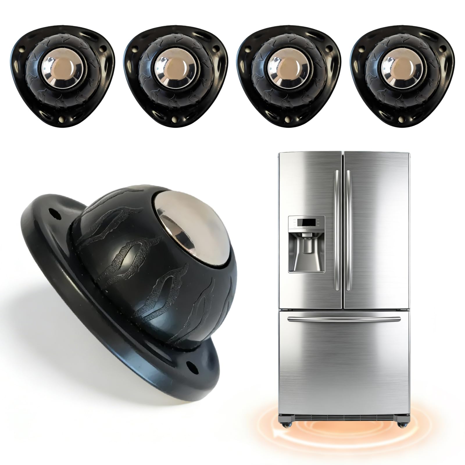 Photo 1 of Zerobe Heavy Duty Adhesive Casters - 4 Pack