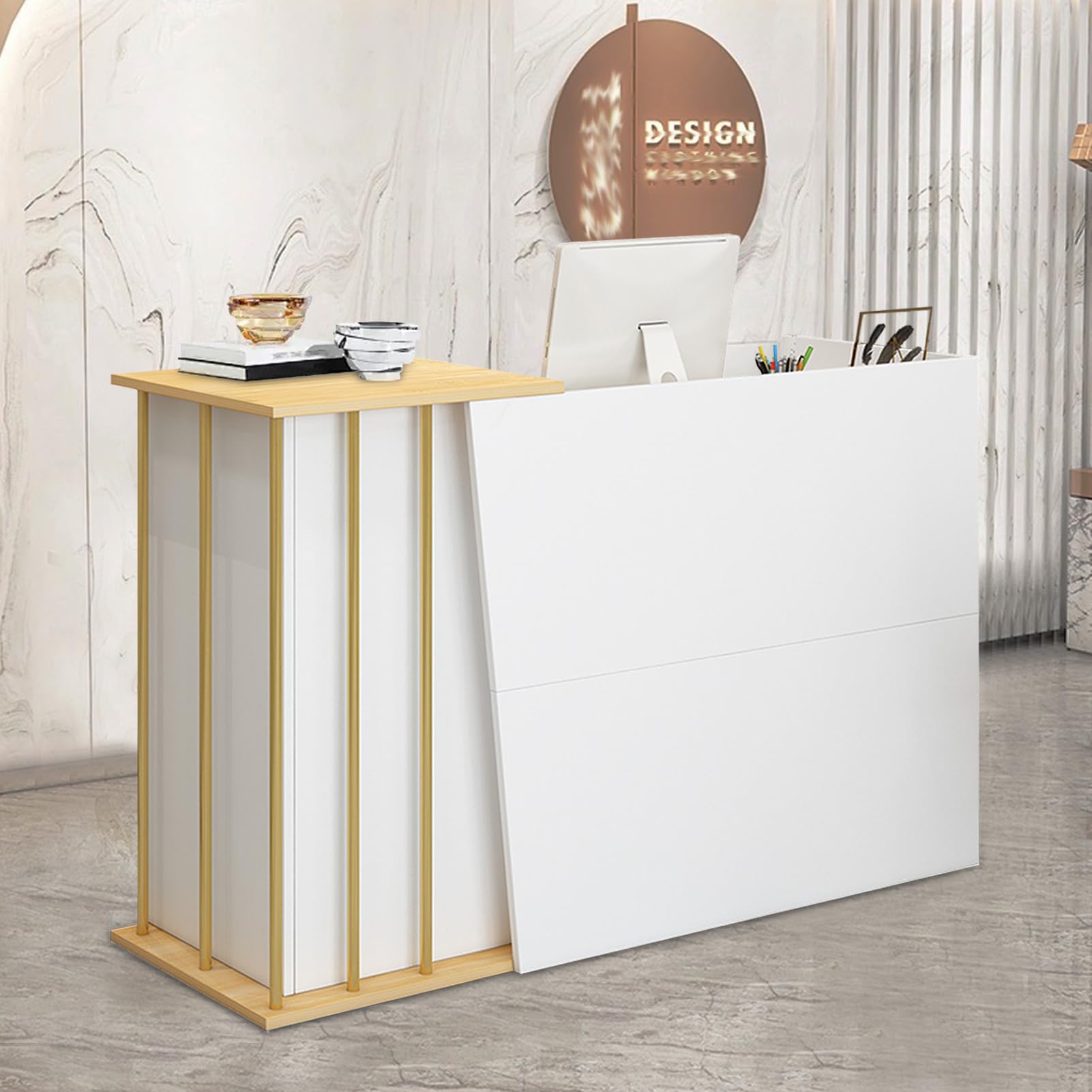 Comptoir de réception avec tiroirs verrouillables bureau de magasin moderne hall A 100cm